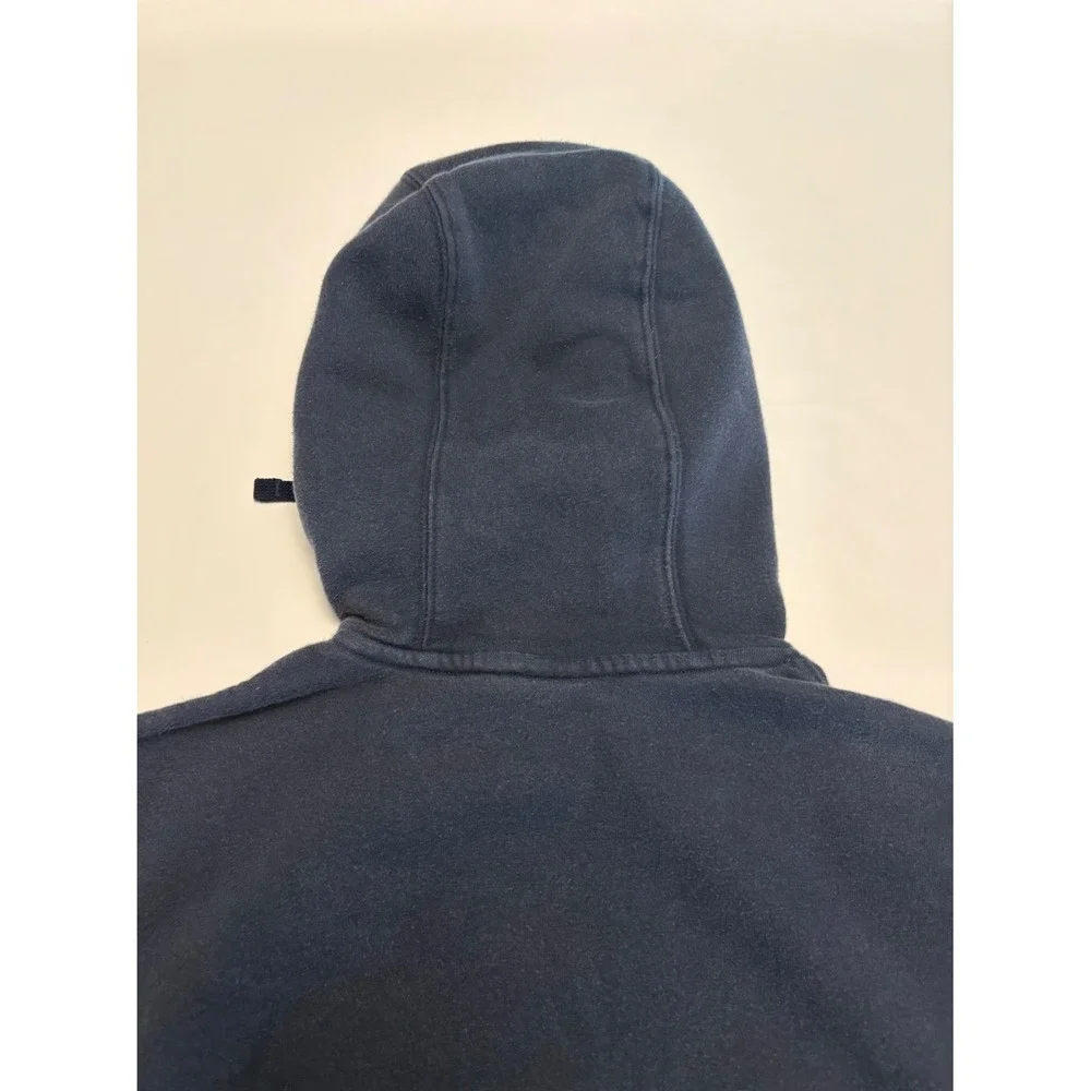 Nike Hoodie Mens XS Navy Blue Fleece Embroidered Swoosh Pullover 0195